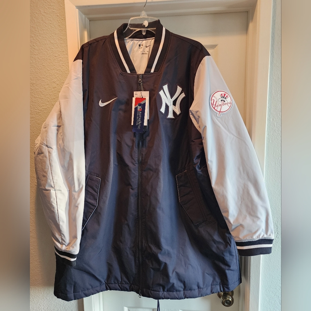 NWT Nike MLB NY Yankees Black Dugout Performance Oversized Zip Jacket XXL